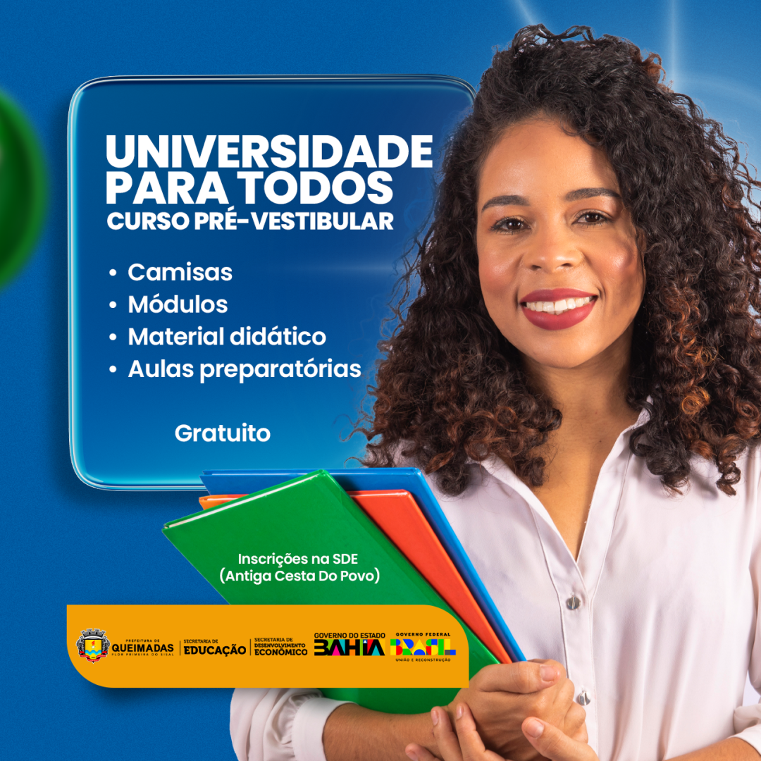 Não percam essa oportunidade de estudo.
