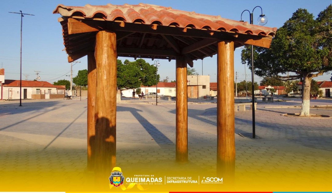 Praça do Gregório na etapa final para inauguração.