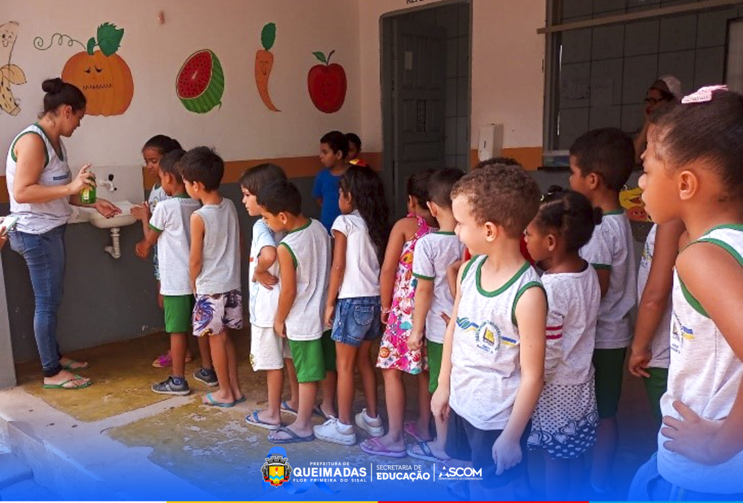 Queimadas: Portaria institui Lavagem de Mãos e Higiene para crianças e adolescentes na pré-escola e séries iniciais do ensino fundamental
