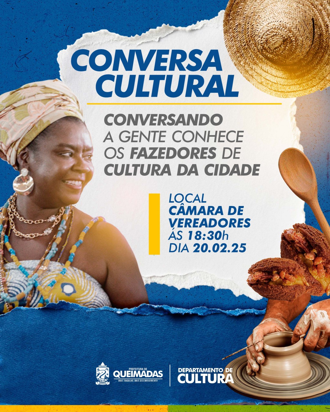 DEPARTAMENTO DE CULTURA DE QUEIMADAS CONVIDA OS ARTISTAS E FAZEDORES DO MUNICÍPIO PARA FALAR DE PROJETOS E SOBRE O FUTURO CULTURAL