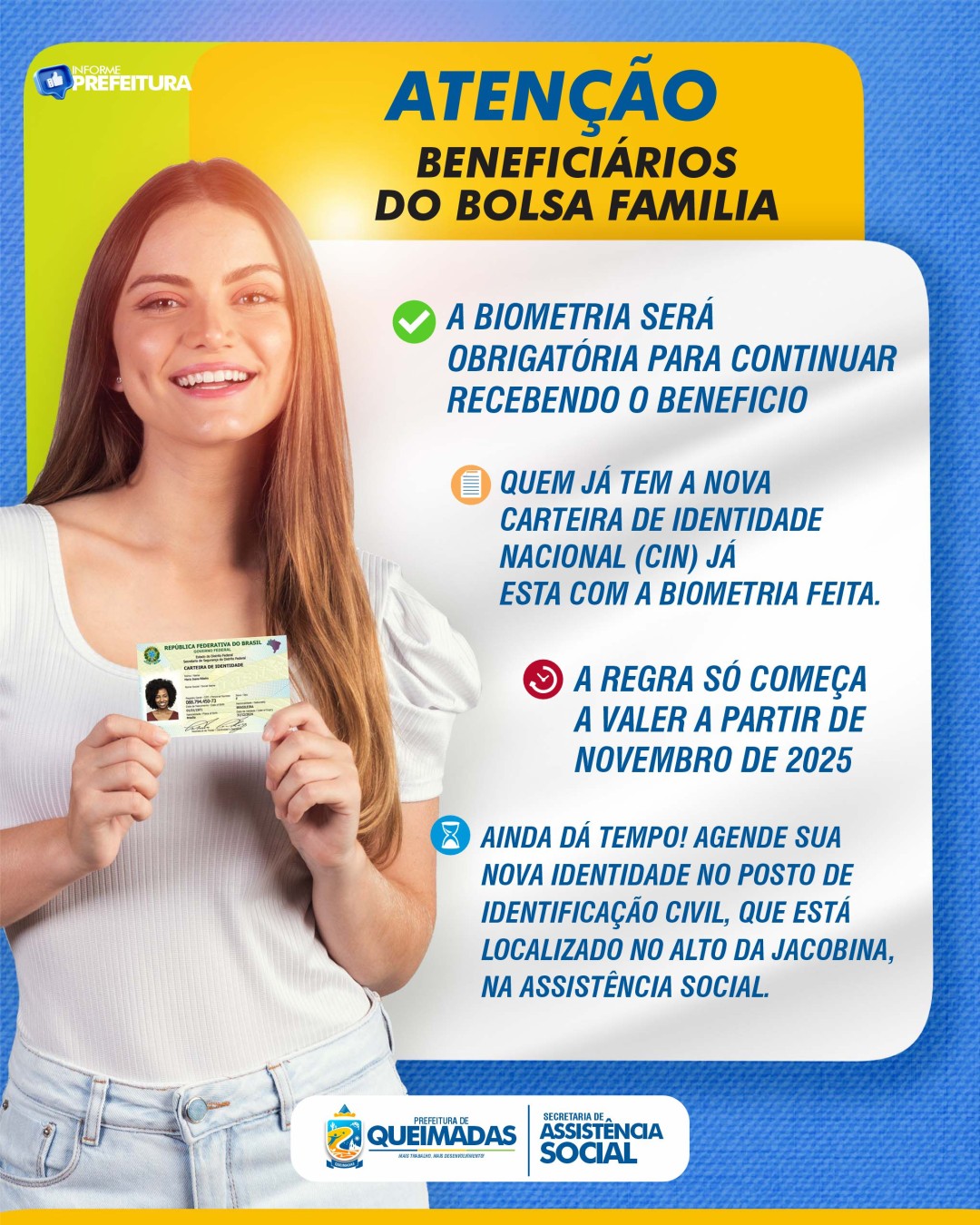 INFORMATIVO BOLSA FAMÍLIA - Biometria obrigatória