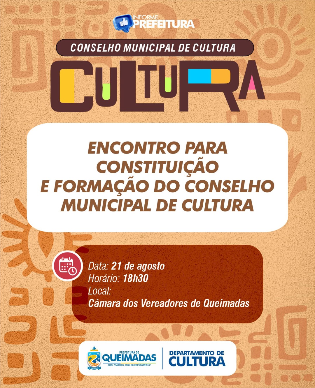 CONVITE: Reunião de Formação e Constituição do Conselho Municipal de Cultura