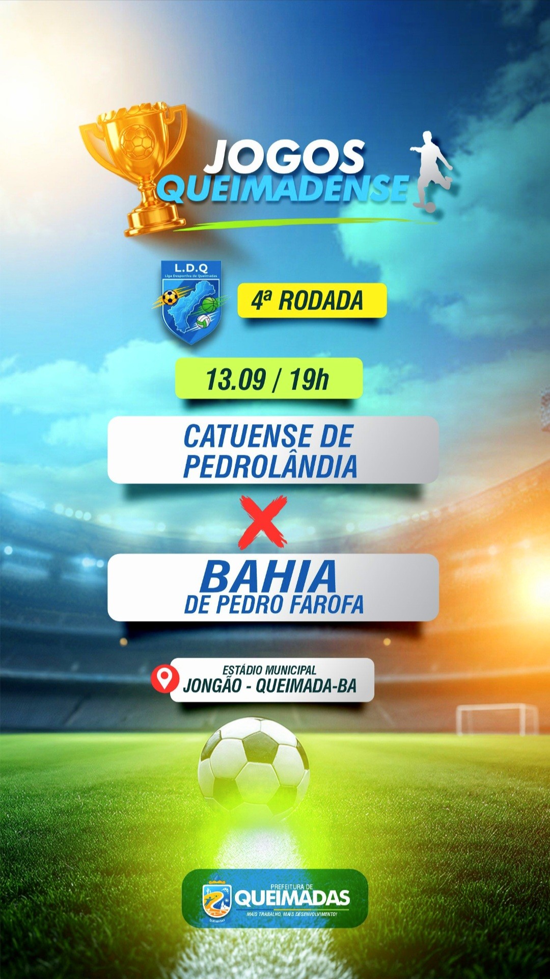 Fim de Semana movimentado no Campeonato Queimadense 2025: CONFIRA A PROGRAMAÇÃO DA RODADA