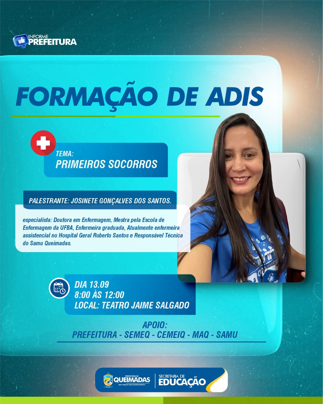 Auxiliares de Desenvolvimento Infantil receberão capacitação de Primeiros Socorros  em Queimadas