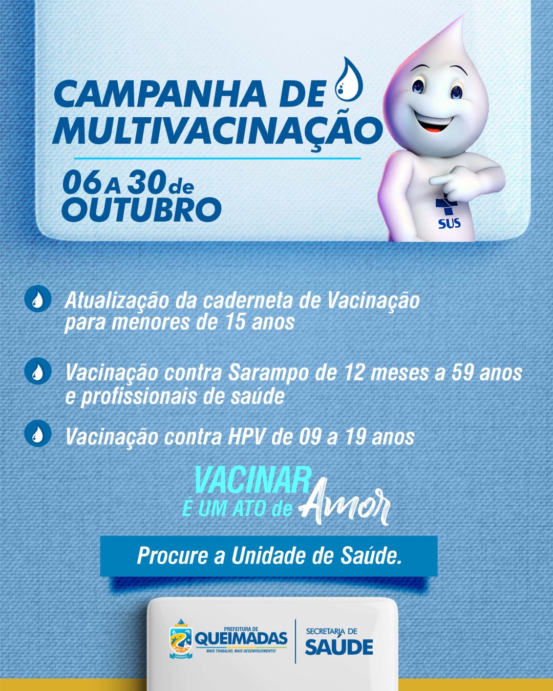 Campanha de Multivacinação 2025 é iniciada em Queimadas