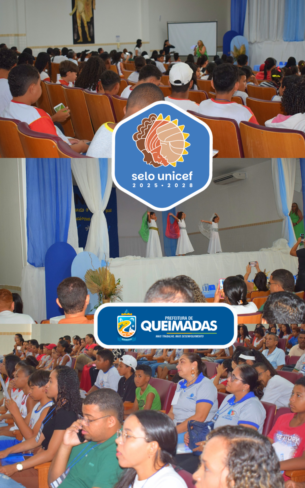 Queimadas realiza com sucesso o 1º Fórum Comunitário do Selo UNICEF 2025-2028 -  Diálogo, participação e compromisso com os direitos das crianças e adolescentes