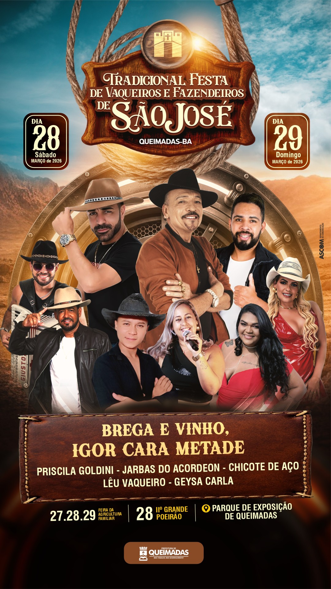 VEM AÍ A TRADICIONAL FESTA DE VAQUEIROS E FAZENDEIROS DE SÃO JOSÉ 2026